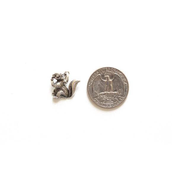 Sterling Silver Squirrel Charm, Squirrel Charm - Picture 3 of 5
